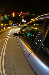 Image showing Stopping at the traffic lights