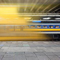 Image showing Arriving train