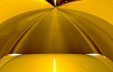 Image showing A car driving through a tunnel