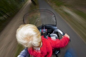 Image showing Boy on bike