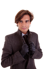 Image showing Portrait of a young businessman, in autumn/winter clothes