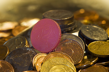 Image showing Glowing coin