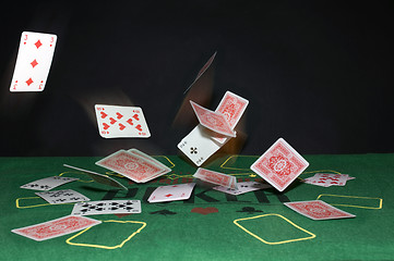 Image showing Flying cards