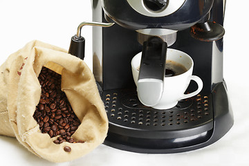 Image showing Coffee-machine and crop