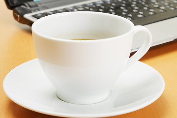 Image showing Coffee and laptop