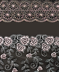 Image showing Collage lace with pattern in the manner of flower