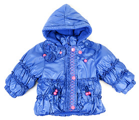 Image showing Blue baby jacket insulated