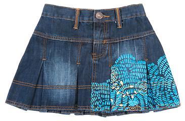 Image showing Jeans mini skirt insulated