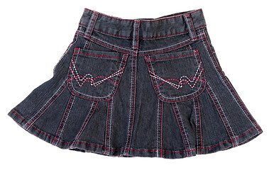 Image showing Jeans mini skirt insulated