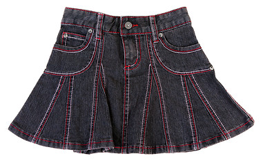 Image showing Jeans mini skirt insulated