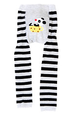 Image showing Baby striped pantyhose with pattern