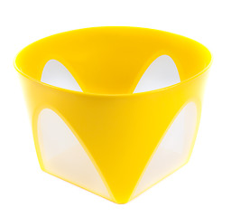 Image showing Yellow plastic container