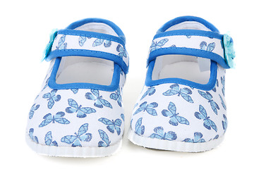 Image showing Blue baby sandals