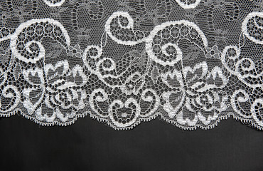 Image showing Decorative white lace on insulated