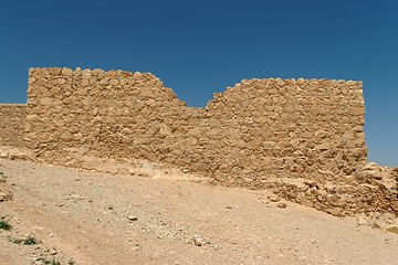 Image showing Ruin of ancient fortress in the desert