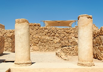 Image showing Ruins of ancient colonnade  