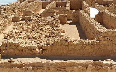Image showing Ruins of ancient Masada fortress 