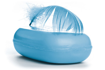 Image showing Soap Bar with Feather