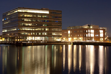 Image showing Office Building at harbour