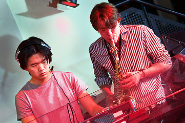 Image showing DJ and Saxophonist