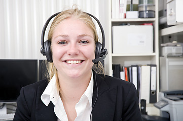 Image showing Smiling receptionist