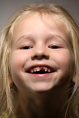 Image showing funny toothless smile