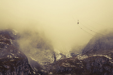 Image showing Cable car in Dolomites