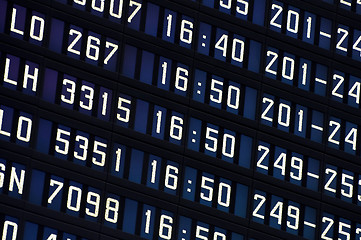 Image showing Airport information board.