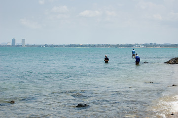 Image showing Three People Fishing