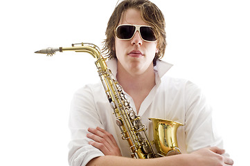 Image showing The saxophone player