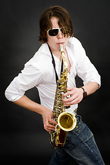 Image showing Saxophone player