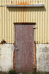 Image showing Old warehouse door