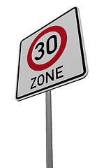 Image showing thirty roadsign