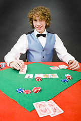 Image showing Friendly dealer