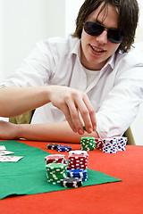 Image showing Full tilt poker player