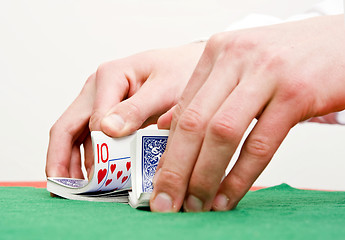 Image showing Shuffling cards