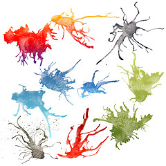 Image showing Ink splashes