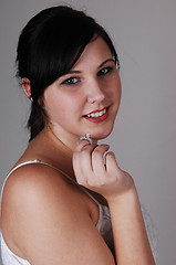 Image showing Girl with engagement ring.