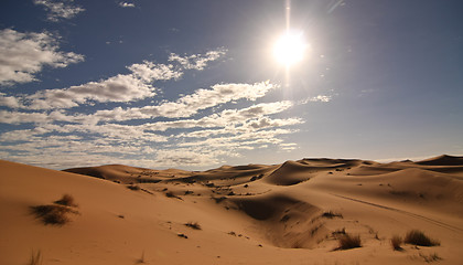 Image showing Sahara with sun