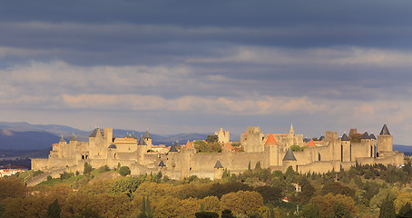 Image showing Carcassonne-fortified town