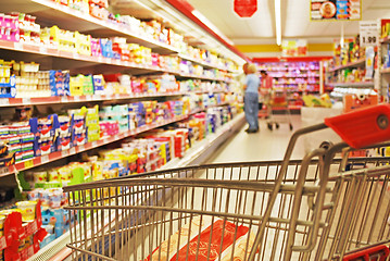 Image showing supermarket shelves