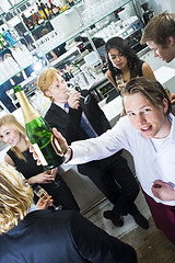 Image showing Champagne waiter