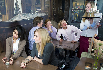 Image showing laughing waitress