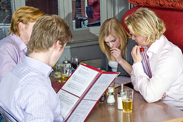 Image showing Chosing from a menu
