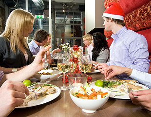 Image showing Restaurant dinner