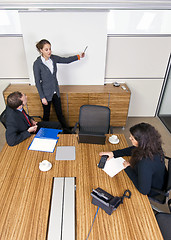 Image showing Meeting room presentation