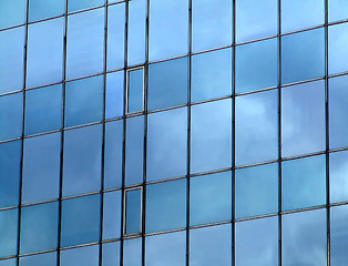 Image showing Reflection on a building