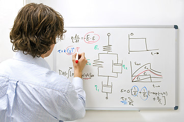 Image showing Engineer at whiteboard
