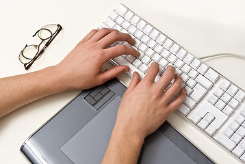 Image showing Typing Hands