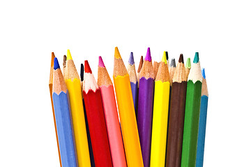 Image showing colorful pencils on focus 